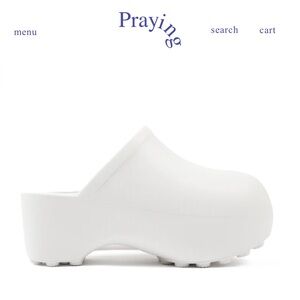 Praying Women's White Clogs